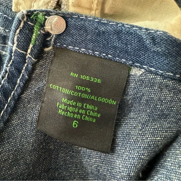 Boy’s/Kid’s John Deere 1pc Denim Jean Overalls Size 6 - Picture 5 of 5